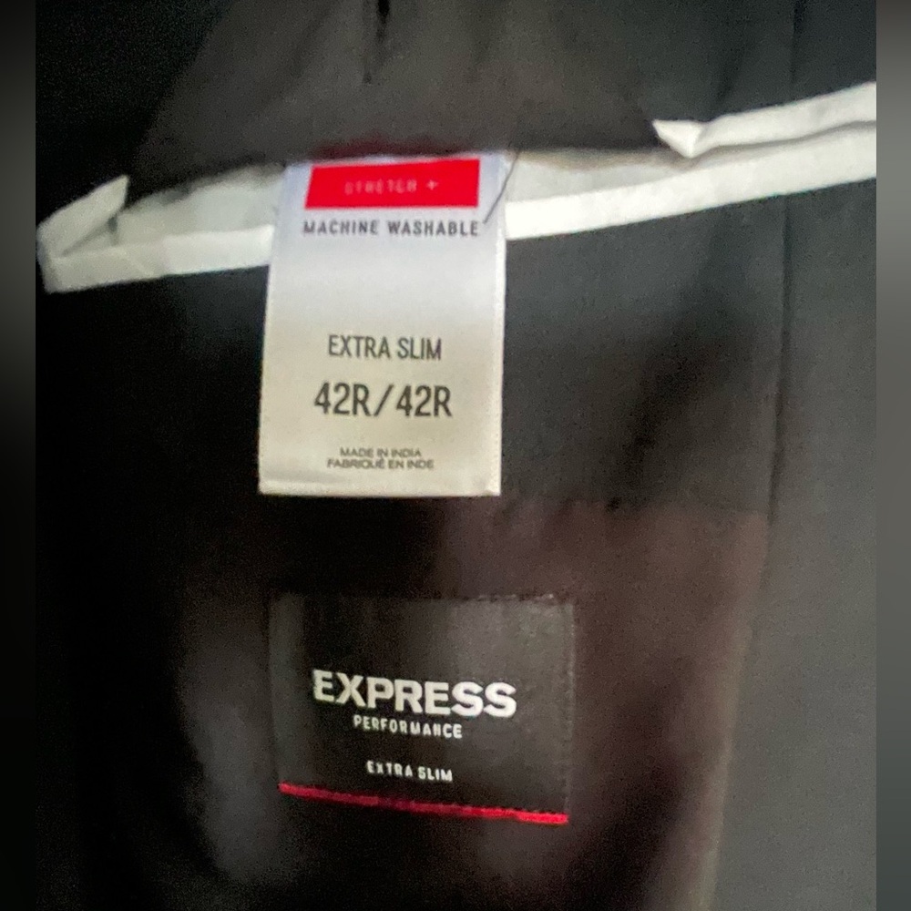 Express Performance Extra Slim Black Suit Jacket - image 4